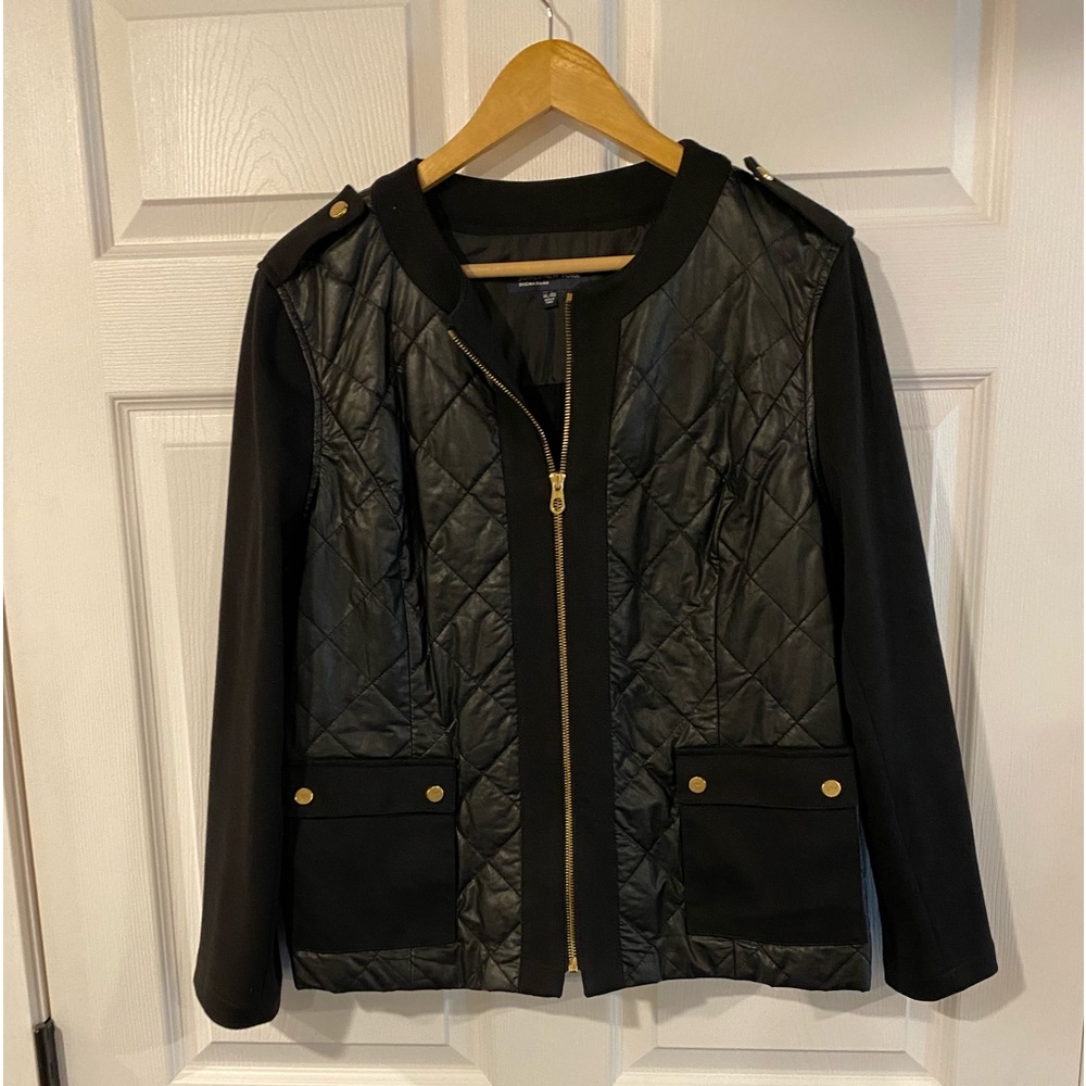 Jones New York Black quilted front Jacket Size XL